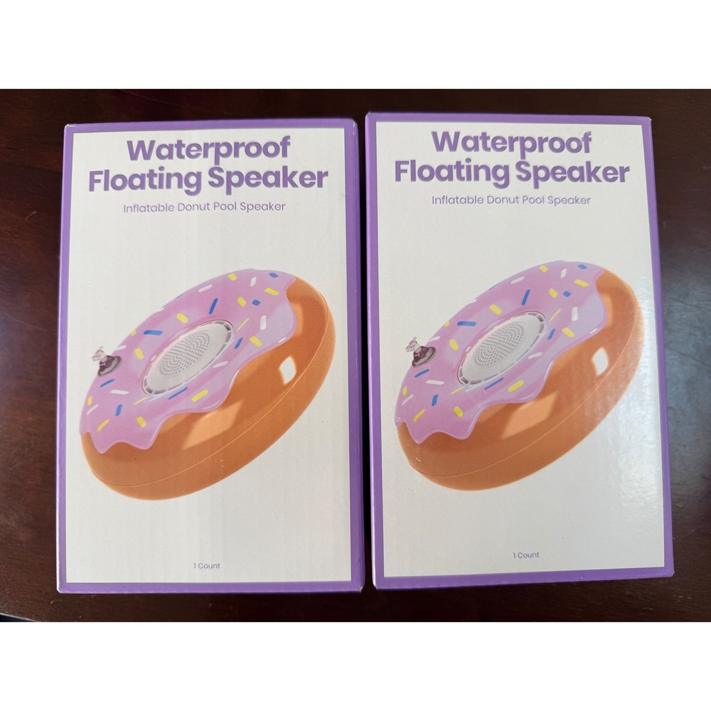 Unbranded Waterproof Floating Speaker Unisex OS Pink Donut Inflatable‎ IPX7 NWT